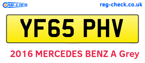 YF65PHV are the vehicle registration plates.