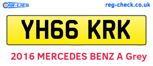 YH66KRK are the vehicle registration plates.