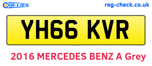 YH66KVR are the vehicle registration plates.