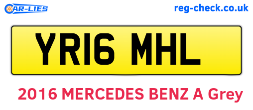 YR16MHL are the vehicle registration plates.