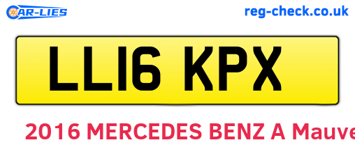 LL16KPX are the vehicle registration plates.