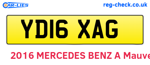 YD16XAG are the vehicle registration plates.