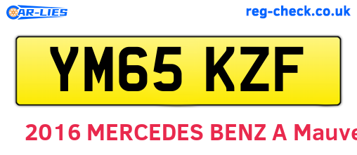 YM65KZF are the vehicle registration plates.