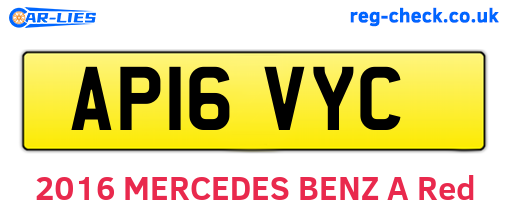 AP16VYC are the vehicle registration plates.