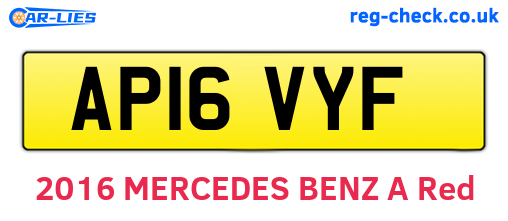 AP16VYF are the vehicle registration plates.