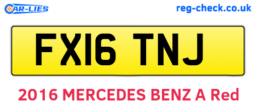 FX16TNJ are the vehicle registration plates.