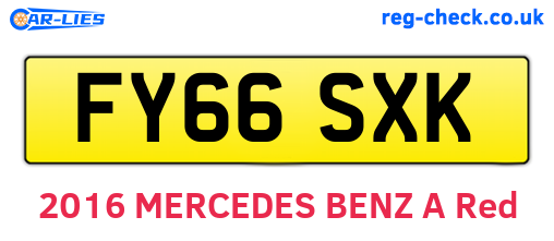 FY66SXK are the vehicle registration plates.