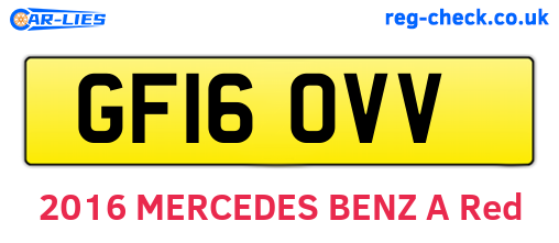 GF16OVV are the vehicle registration plates.