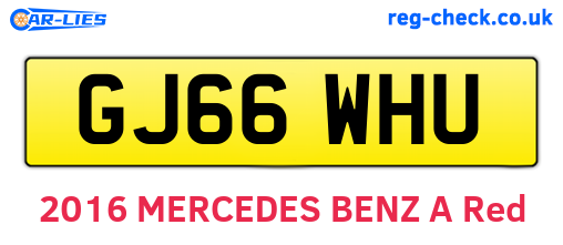 GJ66WHU are the vehicle registration plates.