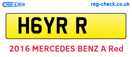 H6YRR are the vehicle registration plates.