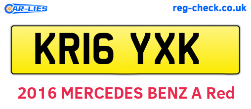 KR16YXK are the vehicle registration plates.