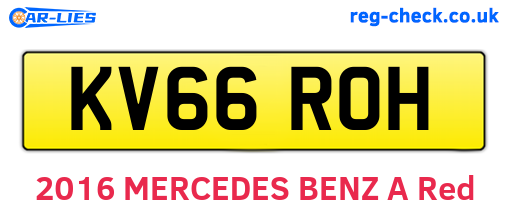 KV66ROH are the vehicle registration plates.
