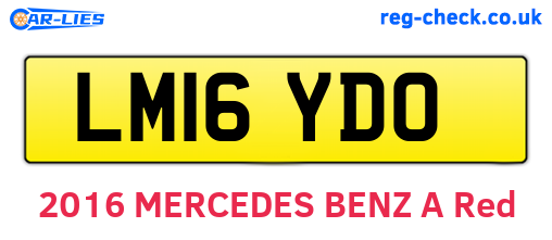 LM16YDO are the vehicle registration plates.