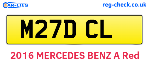 M27DCL are the vehicle registration plates.