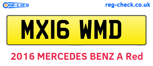 MX16WMD are the vehicle registration plates.
