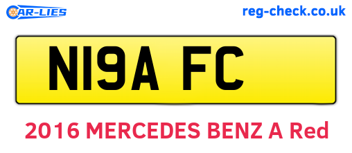N19AFC are the vehicle registration plates.