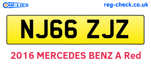 NJ66ZJZ are the vehicle registration plates.