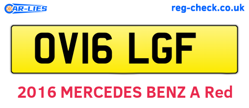OV16LGF are the vehicle registration plates.