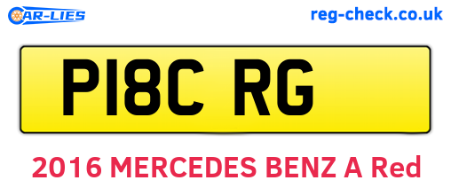 P18CRG are the vehicle registration plates.