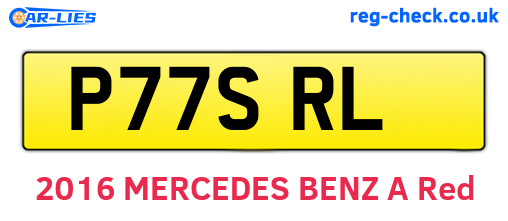 P77SRL are the vehicle registration plates.