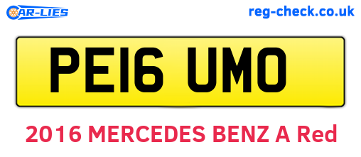 PE16UMO are the vehicle registration plates.