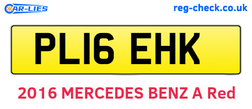 PL16EHK are the vehicle registration plates.