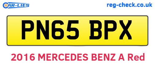 PN65BPX are the vehicle registration plates.