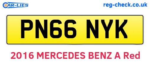 PN66NYK are the vehicle registration plates.