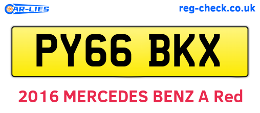 PY66BKX are the vehicle registration plates.