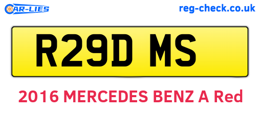 R29DMS are the vehicle registration plates.