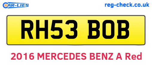 RH53BOB are the vehicle registration plates.