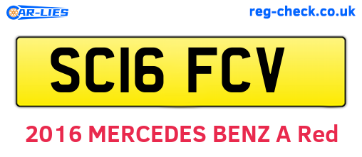SC16FCV are the vehicle registration plates.