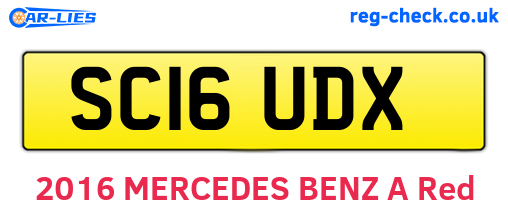SC16UDX are the vehicle registration plates.