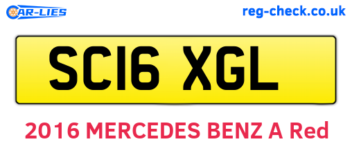 SC16XGL are the vehicle registration plates.