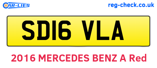 SD16VLA are the vehicle registration plates.