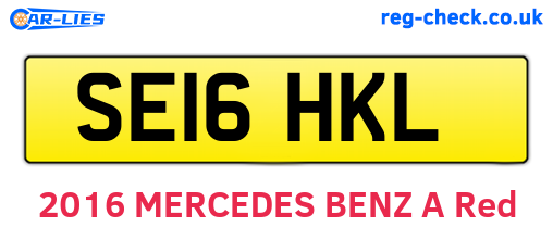 SE16HKL are the vehicle registration plates.