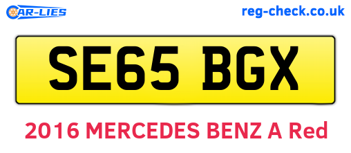 SE65BGX are the vehicle registration plates.