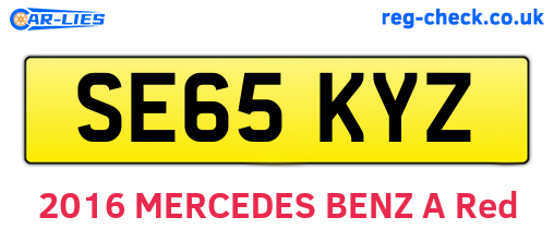 SE65KYZ are the vehicle registration plates.