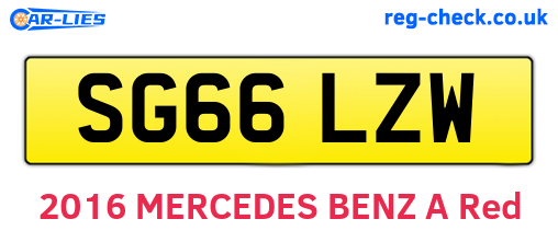 SG66LZW are the vehicle registration plates.