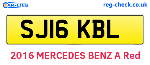 SJ16KBL are the vehicle registration plates.