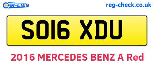 SO16XDU are the vehicle registration plates.