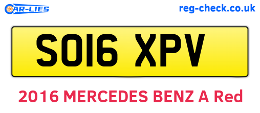 SO16XPV are the vehicle registration plates.