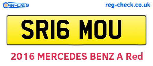 SR16MOU are the vehicle registration plates.