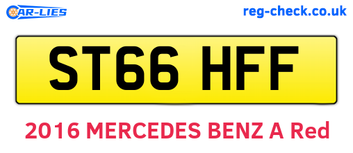 ST66HFF are the vehicle registration plates.