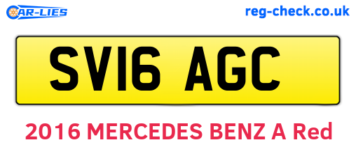 SV16AGC are the vehicle registration plates.