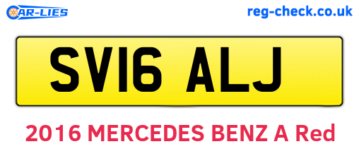 SV16ALJ are the vehicle registration plates.