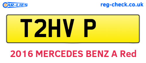 T2HVP are the vehicle registration plates.
