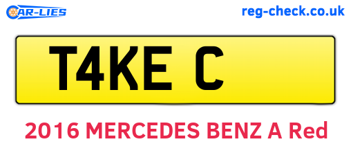 T4KEC are the vehicle registration plates.
