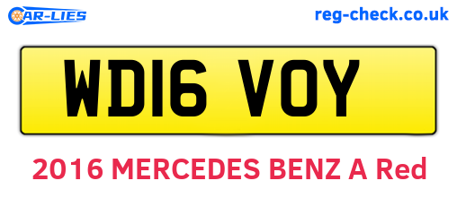 WD16VOY are the vehicle registration plates.
