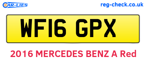 WF16GPX are the vehicle registration plates.